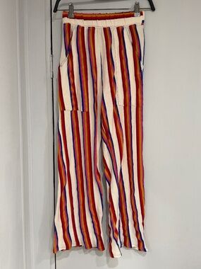 FP Beach Wide-Leg Striped Lounge Pants Cover-Up